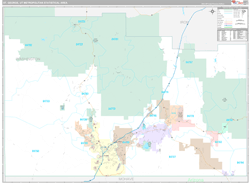 St. George Metro Area Wall Map Premium Style 2024